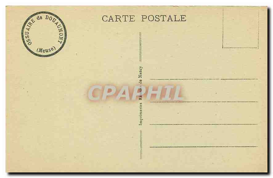 CPA Douaumont Statue de la Regionation executee et offerte par Madame Berthe  — Rückseite
