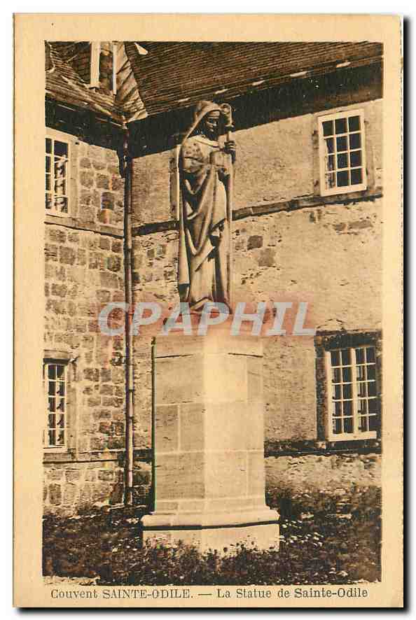 CPA Couvent Sainte Odile La Statue de Sainte Odile 