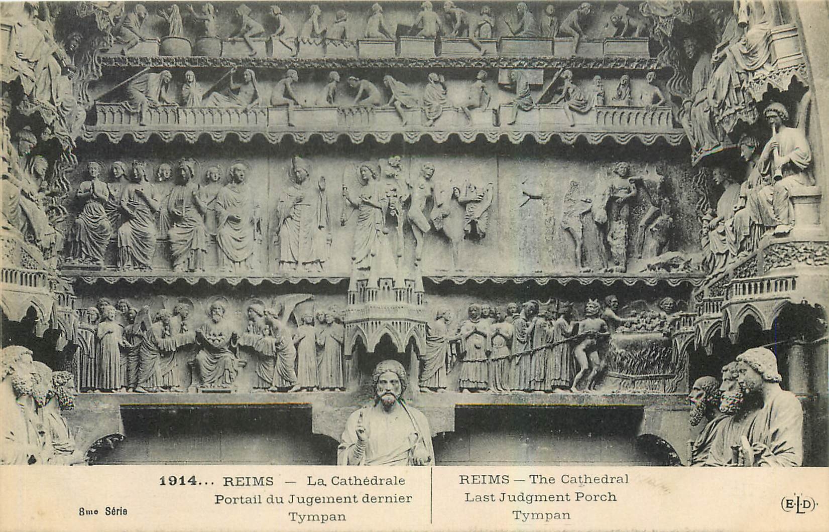 Reims — La Cathédrale Portail du Jugement dernier — Éditeur ELD, 8me Série