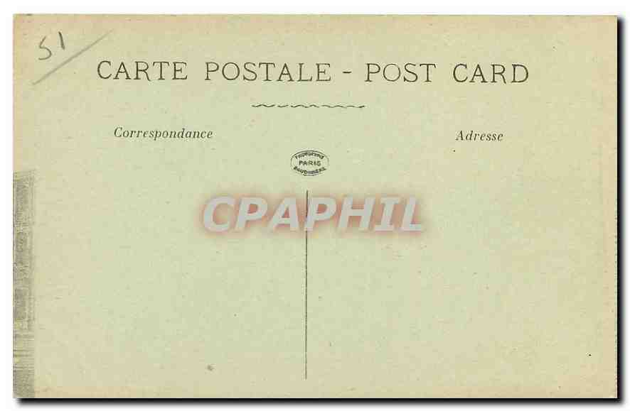 CPA Reims avant la Guerre l'Hotel de Ville Formerly  — Verso