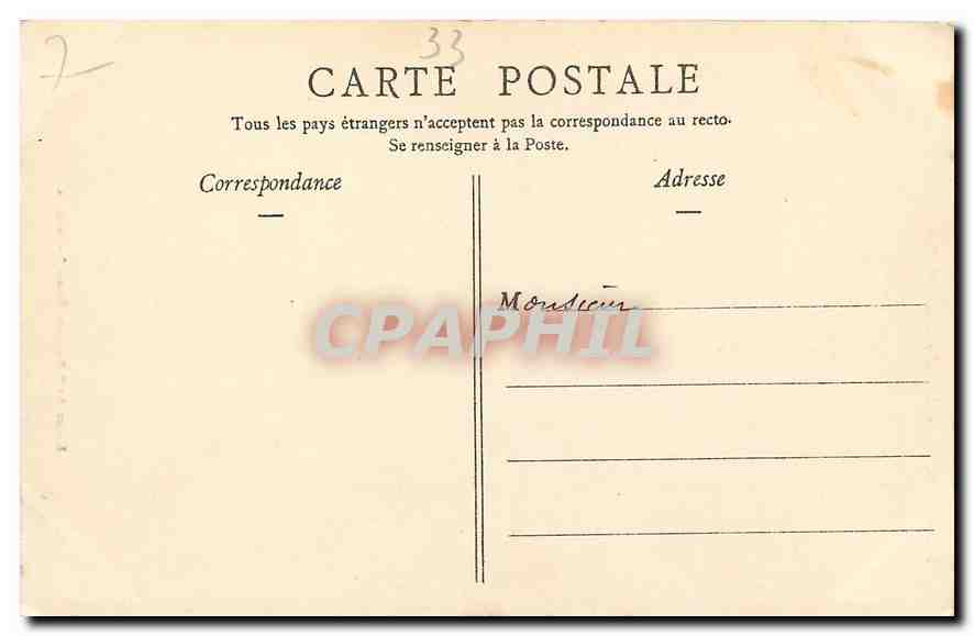 CPA Bordeaux Le Monument des Girondins — Verso