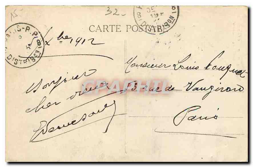 CPA Bordeaux Porte du Cailhau  — Verso