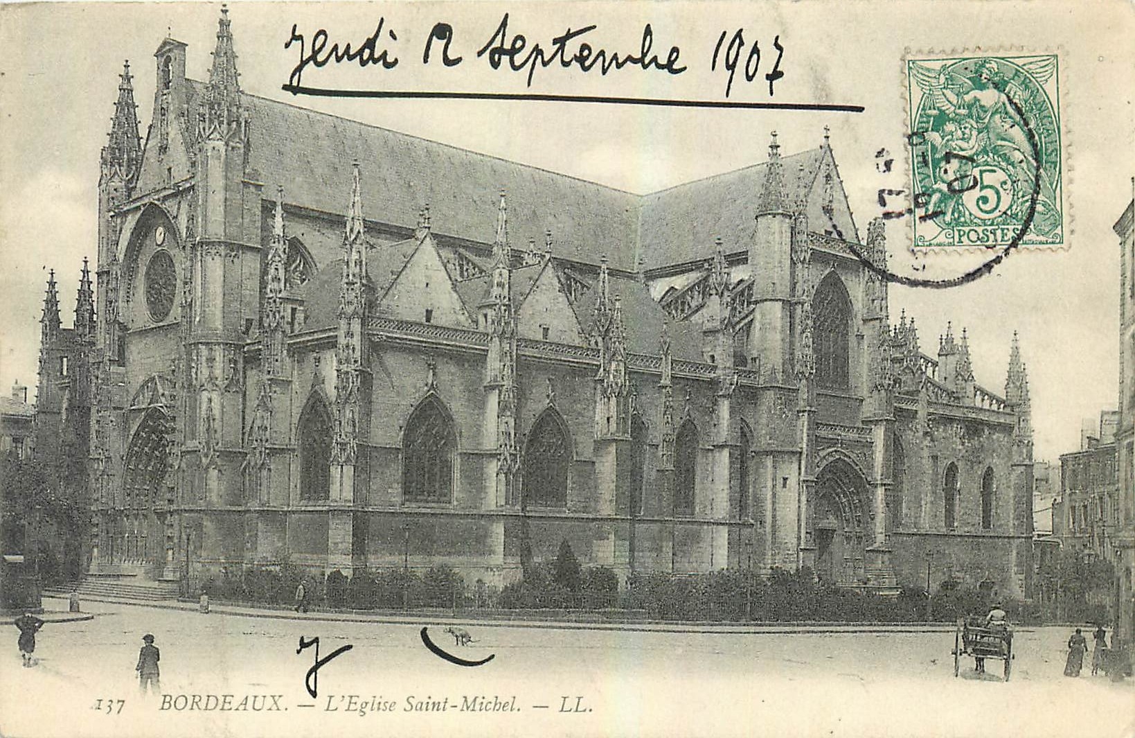 CPA Bordeaux l'Eglise Saint Michel 