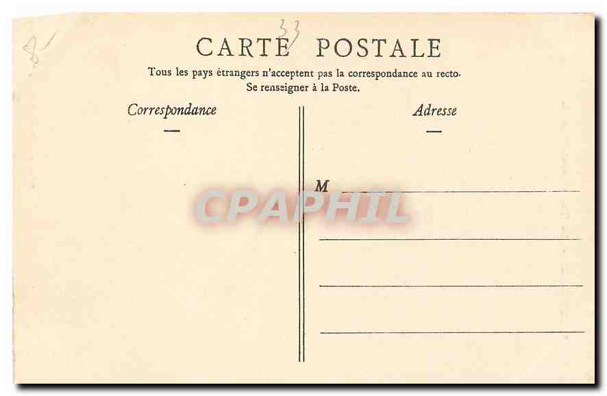 CPA Bordeaux La Tour Saint Michel  — Verso