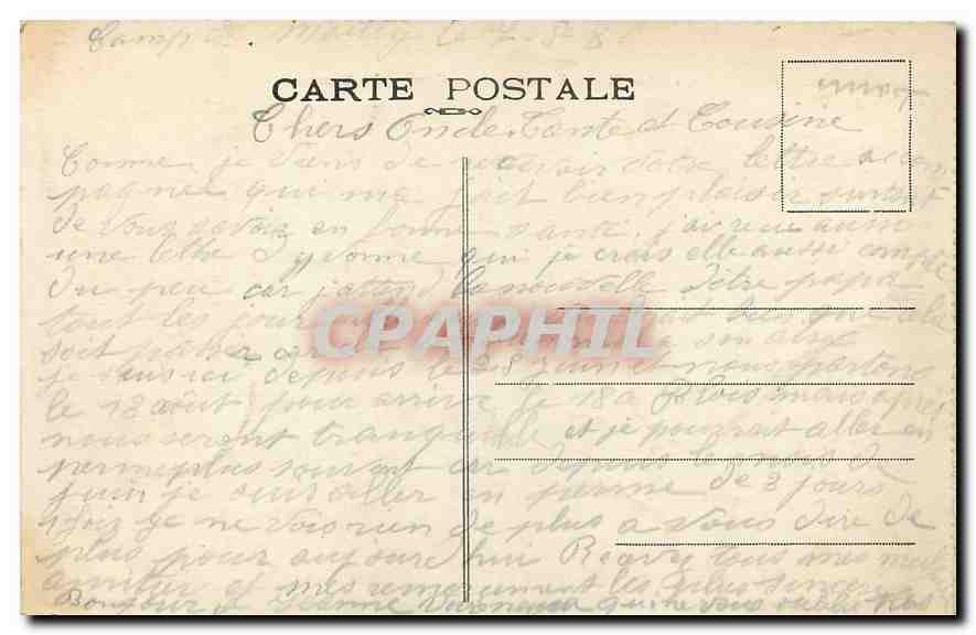 CPA Camp de Mailly Entree du Camp La Manutention Militaria — Back