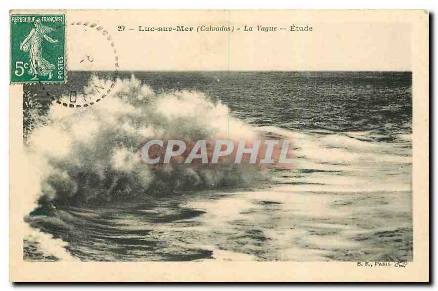 CPA Luc sur Mer Calvados La Vague Etude 