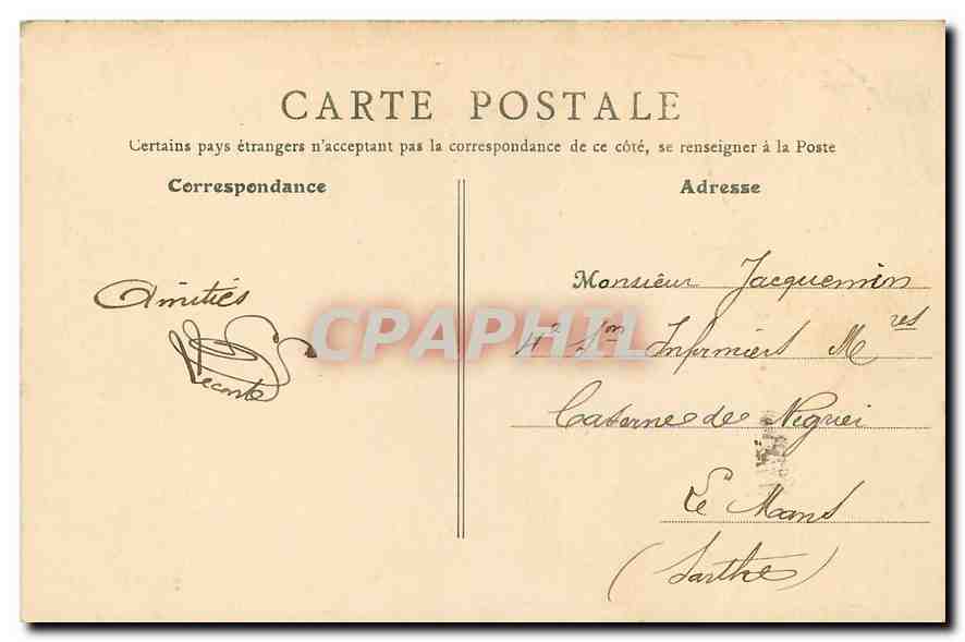 CPA Luc sur Mer Calvados La Vague Etude  — Rückseite