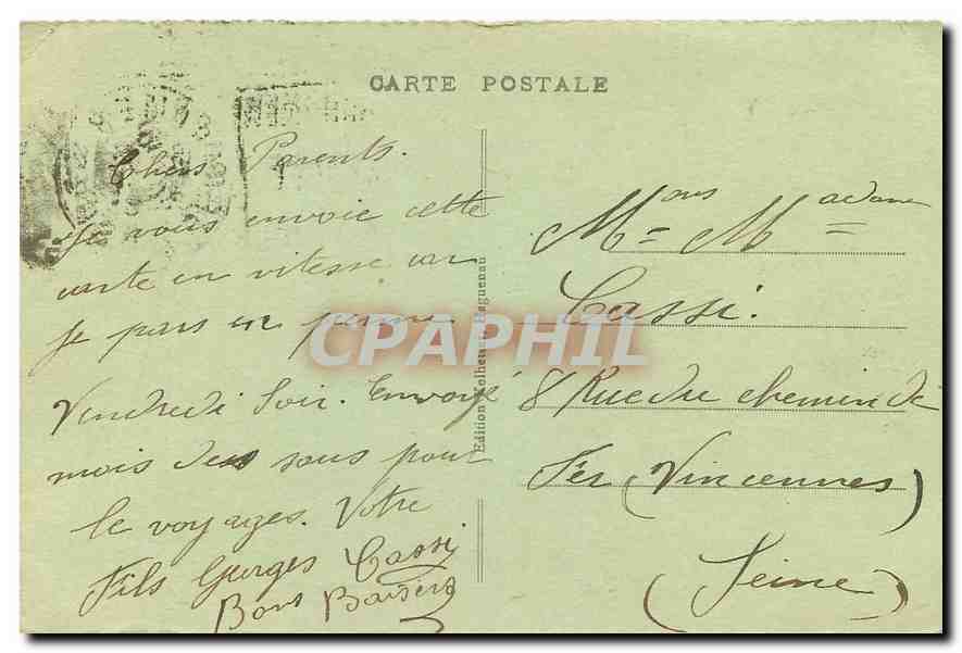CPA Camp d'Oberhoffen Avenue de la Republique Militaria — Rückseite