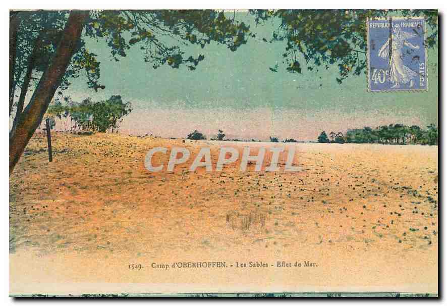 CPA Camp d'Oberhoffen Les sables Effet de Mer Militaria