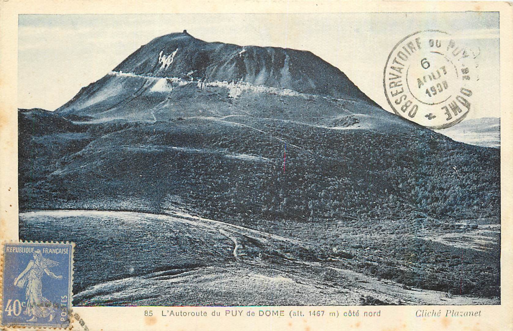 Die A12 zur PUY DE DOME (Höhe 1467 m) — Nordseite — Foto Plazanet