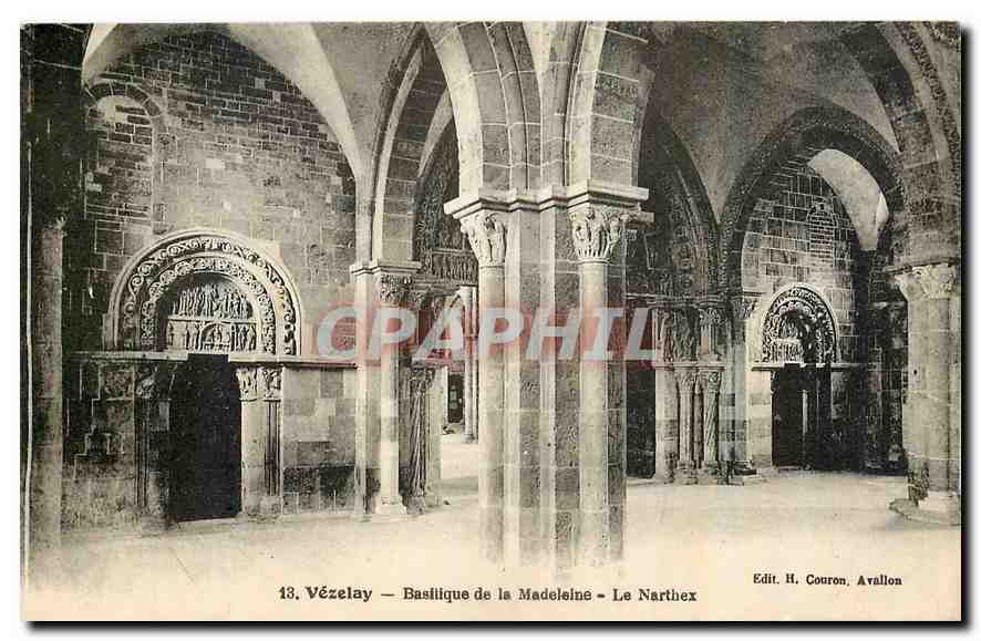 CPA Vezelay Basilique de la Madeleine Le Narthex 