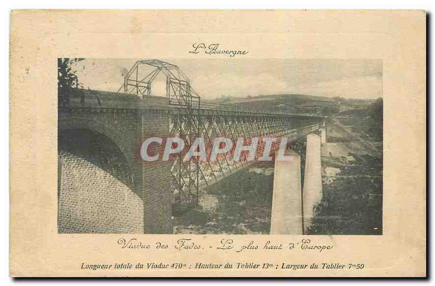 CPA l'Auvergne Viaduc des Fades 