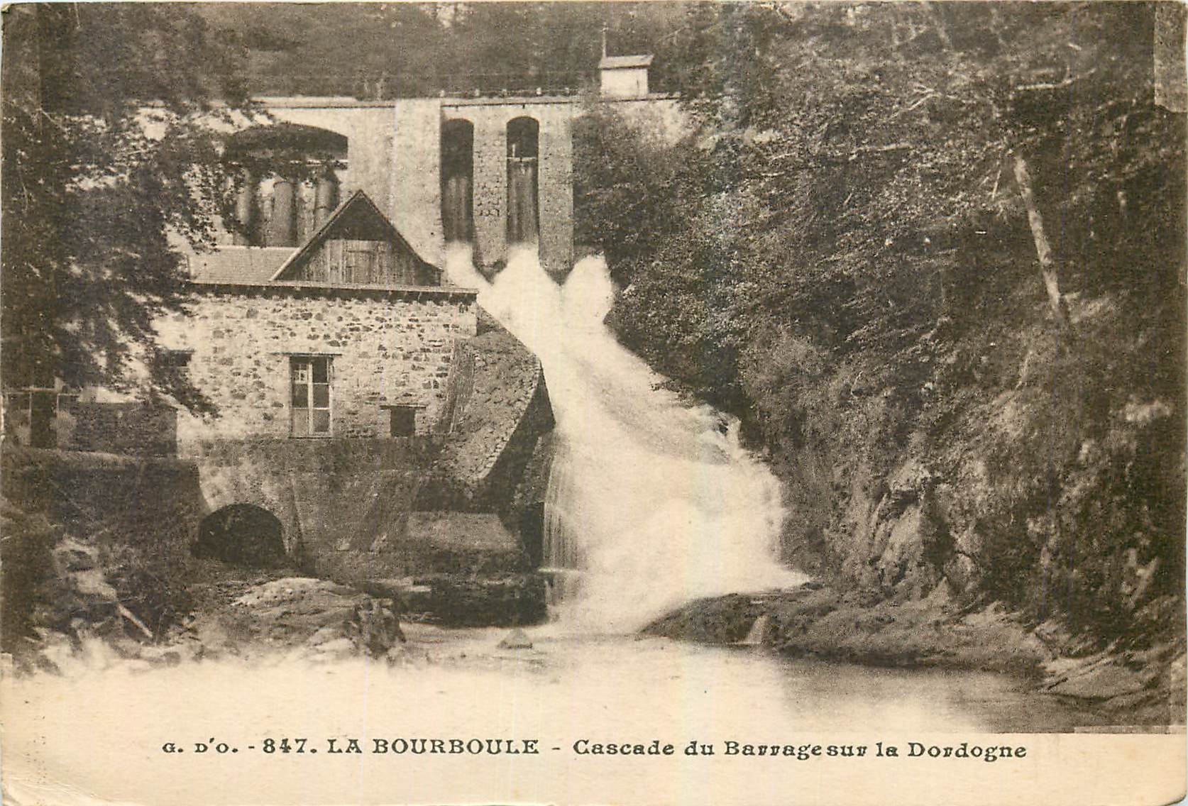 CPA La Bourboule Cascade du Barrage sur la Dordogne 