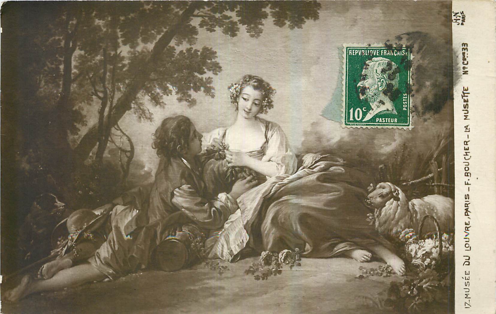 CPA Musee du Louvre Paris Boucher La musette