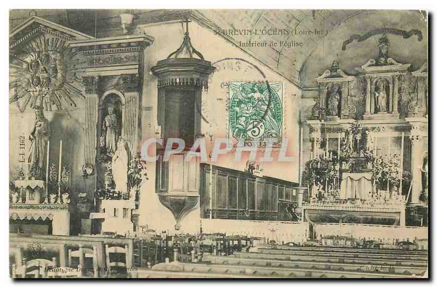 CPA St Brevin l'Ocean Loire Inf Interieur de l'Eglise 