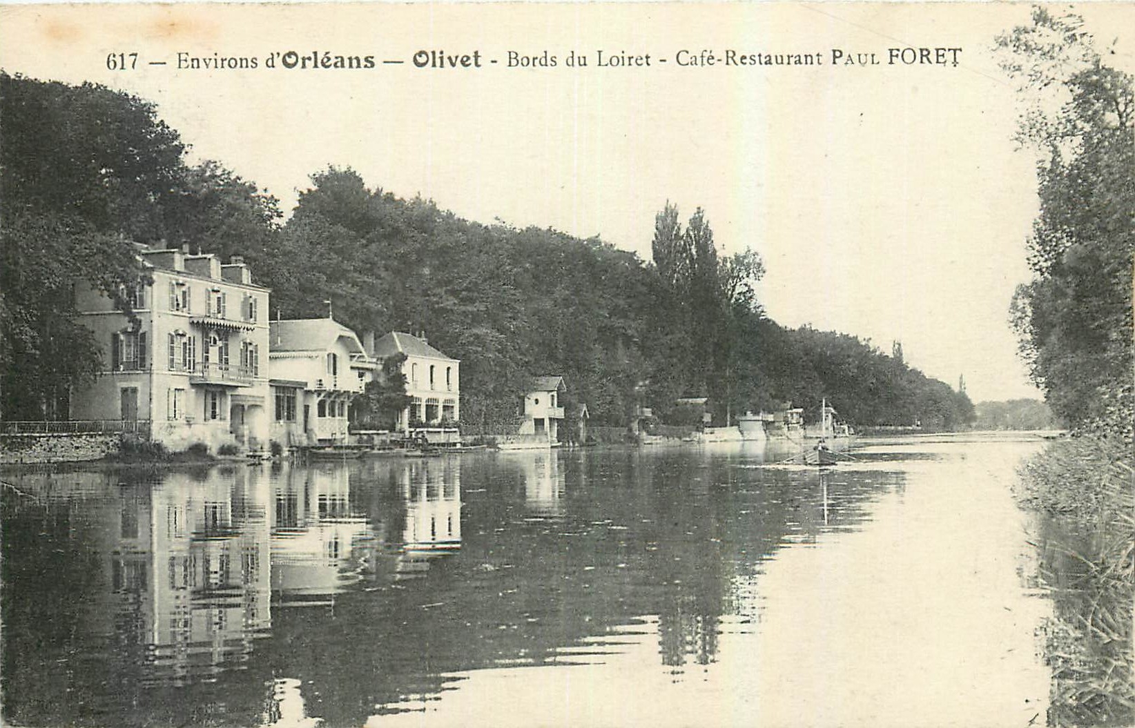CPA Environs d'Orleans Olivet Bords du Loiret Cafe Restaurant Paul Foret 