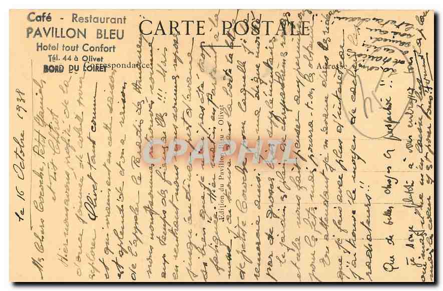 CPA Olivet La Flottille du Pavillon Bleu sur le Loiret  — Rückseite