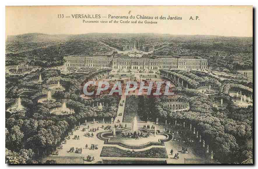 Versailles — Panorama du Château et des Jardins — A.P. n°133