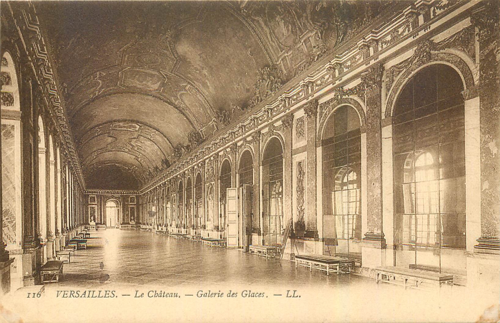 CPA Versailles Le Chateau Galerie des Glaces 