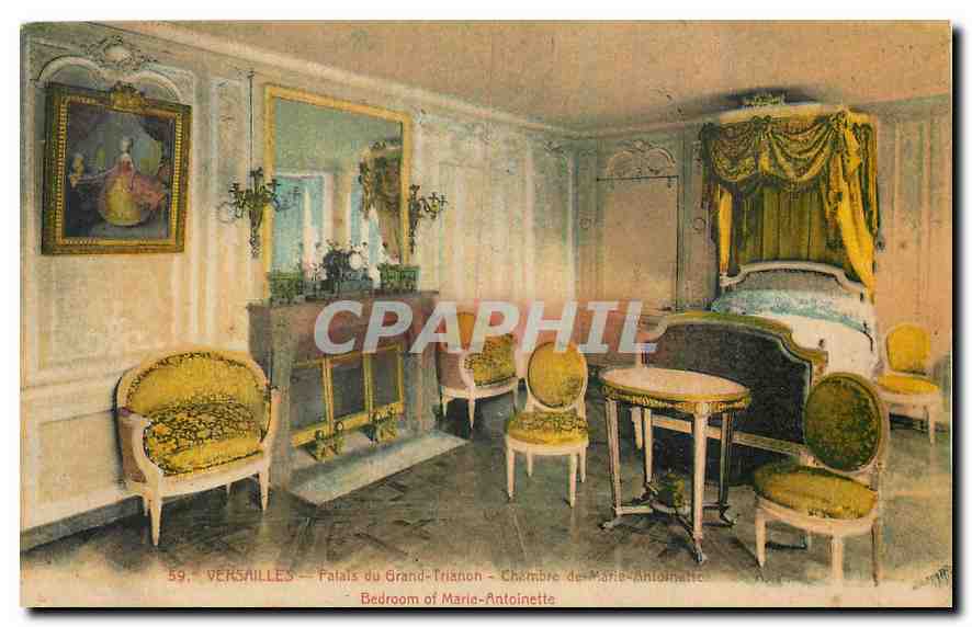 CPA Versailles Palais du Grand Trianon Chambre de Marie Antoinette 