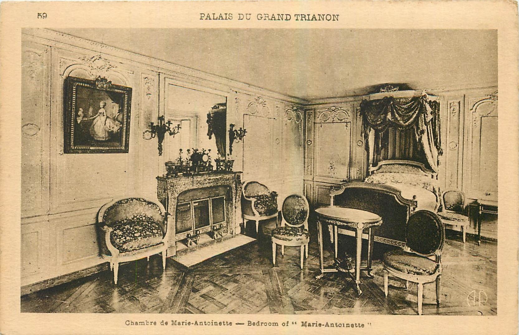 CPA Palais du Grand Trianon Chambre de Marie Antoinette 