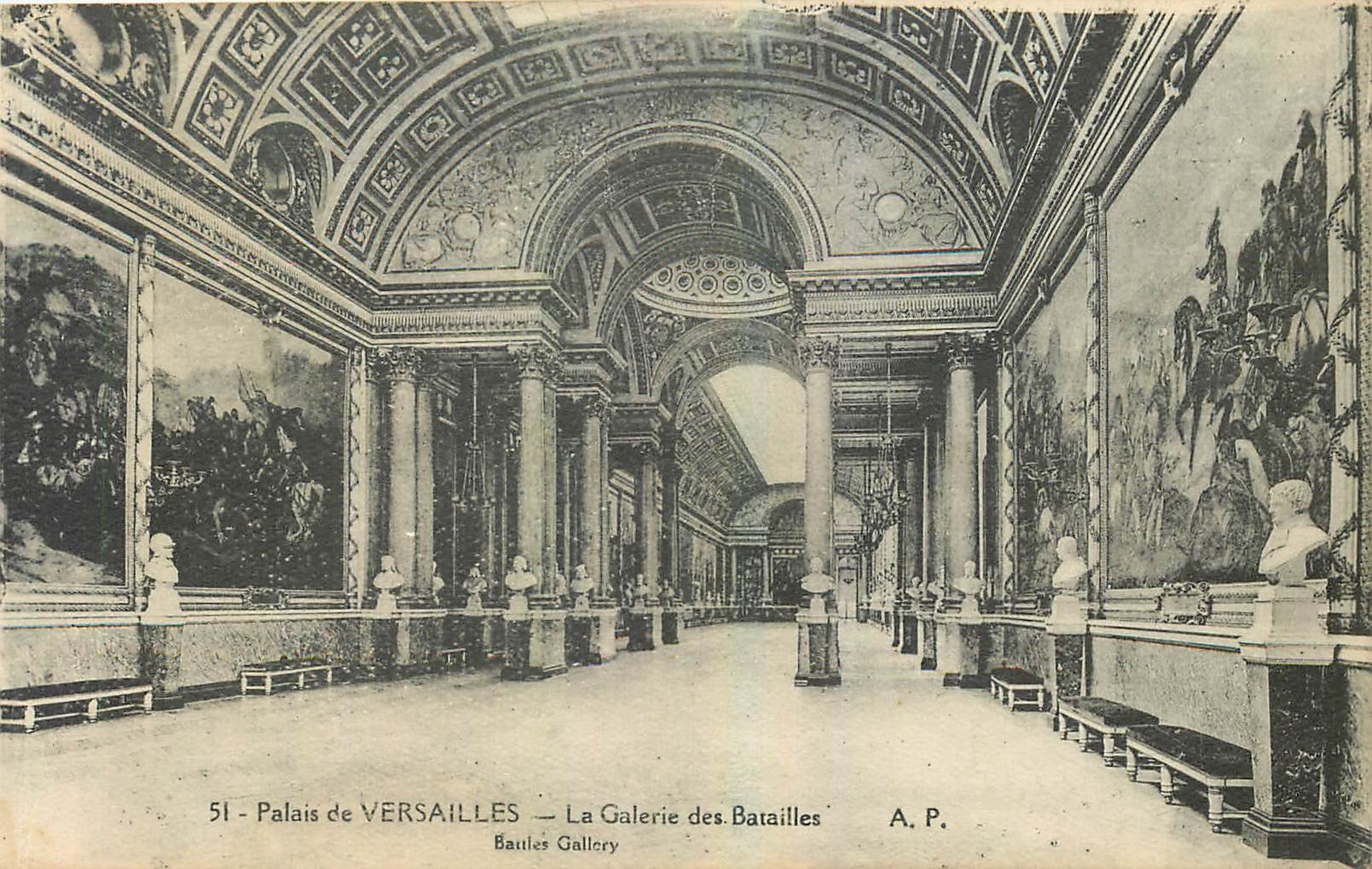 CPA Palais de Versailles La Galerie des Batailles 