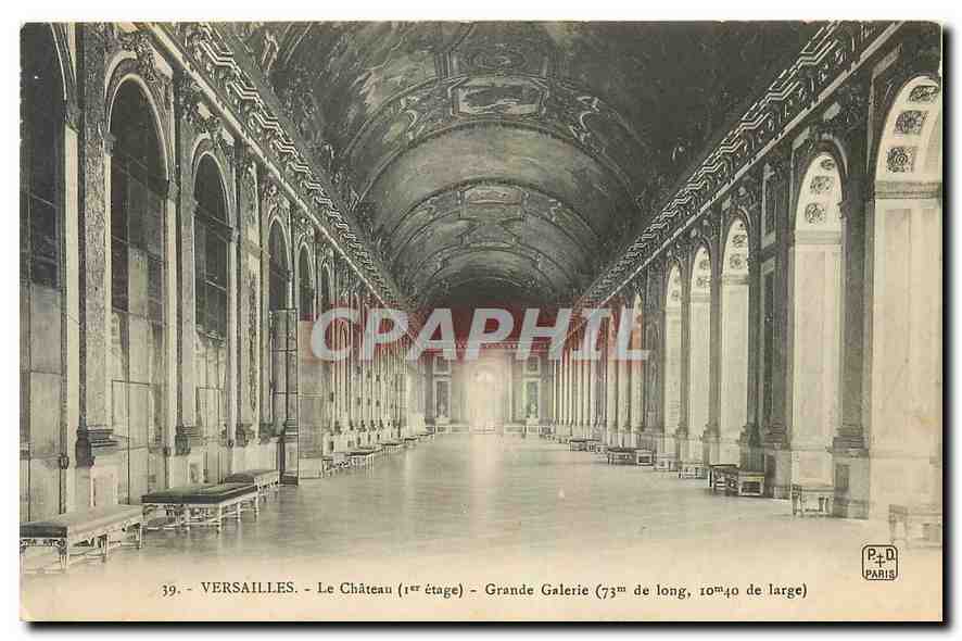 CPA Versailles Le Chateau Grande Galerie 