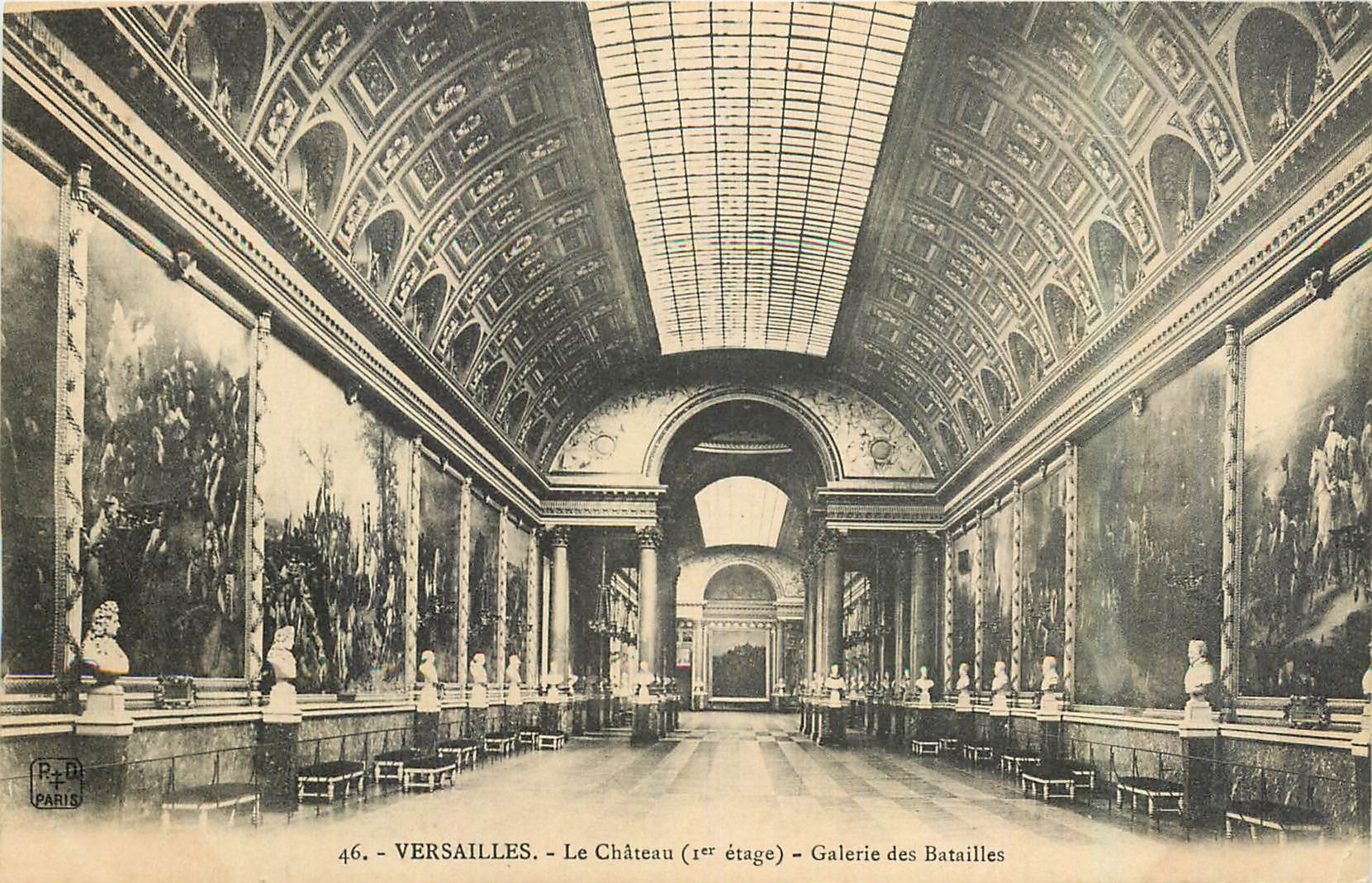CPA Versailles Le Chateau Galerie des Batailles 
