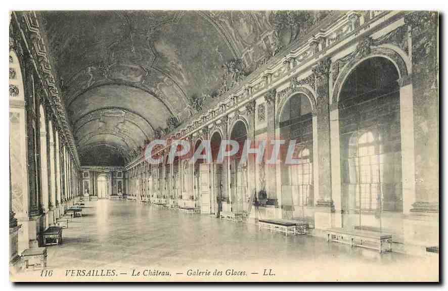 CPA Versailles Le Chateau Galerie des Glaces 