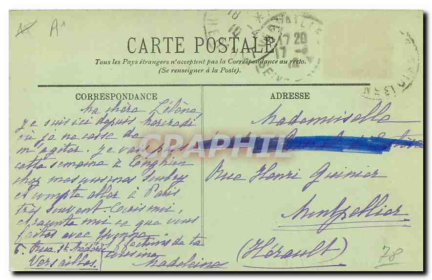 CPA Versailles Le Chateau Galerie des Glaces  — Back