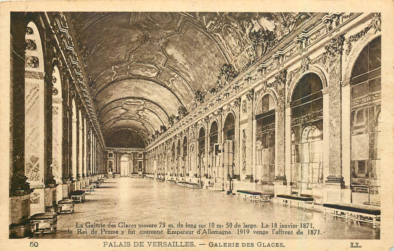 CPA Palais de Versailles Galerie des Glaces 