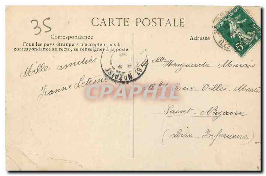Dinard — Der Strand, Ansicht vom Malouine — Côte d’Emeraude, n°653 — Rückseite