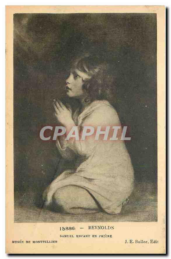CPA Reynolds Samuel enfant en priere 
