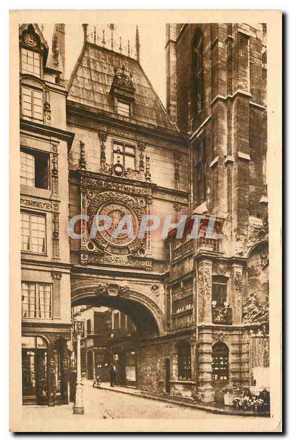 CPA Rouen La Grosse Horloge et la Fontaine 