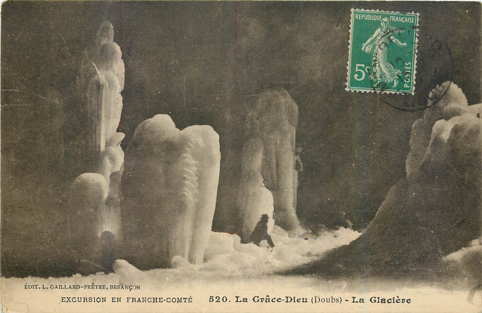 CPA Excursion en Franche Comte La Crace Dieu Doubs La Glaciere 