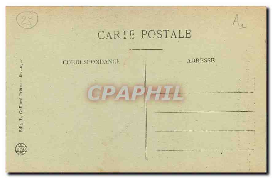 CPA Excursion en Franche Comte Les Pont du Diable Le Crouzet  — Rückseite