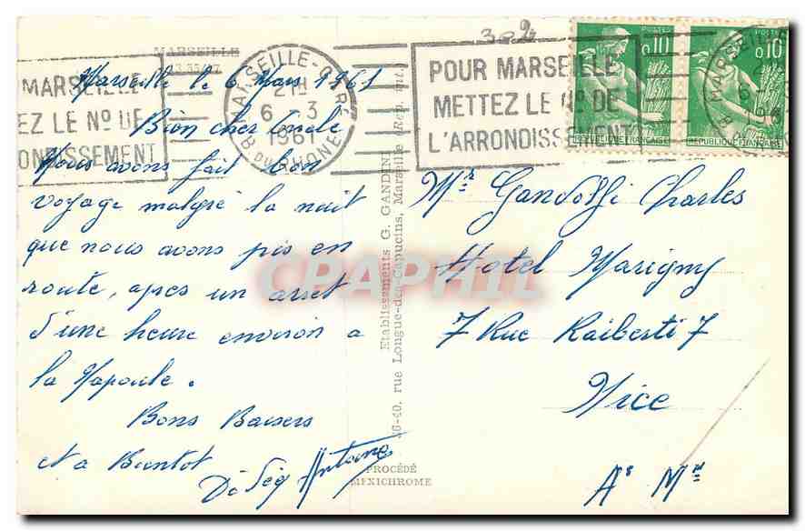 CPM Marseille  — Rückseite