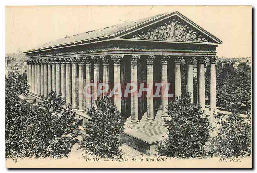 CPA Paris l'Eglise de la Madeleine 