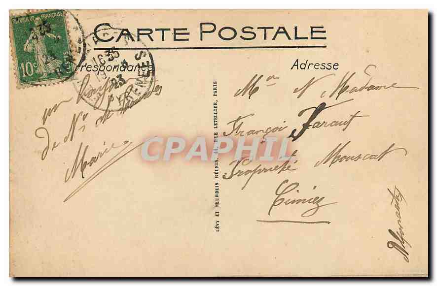 CPA Lourdes Le Grand et le Petit Jer La Basilique  — Verso
