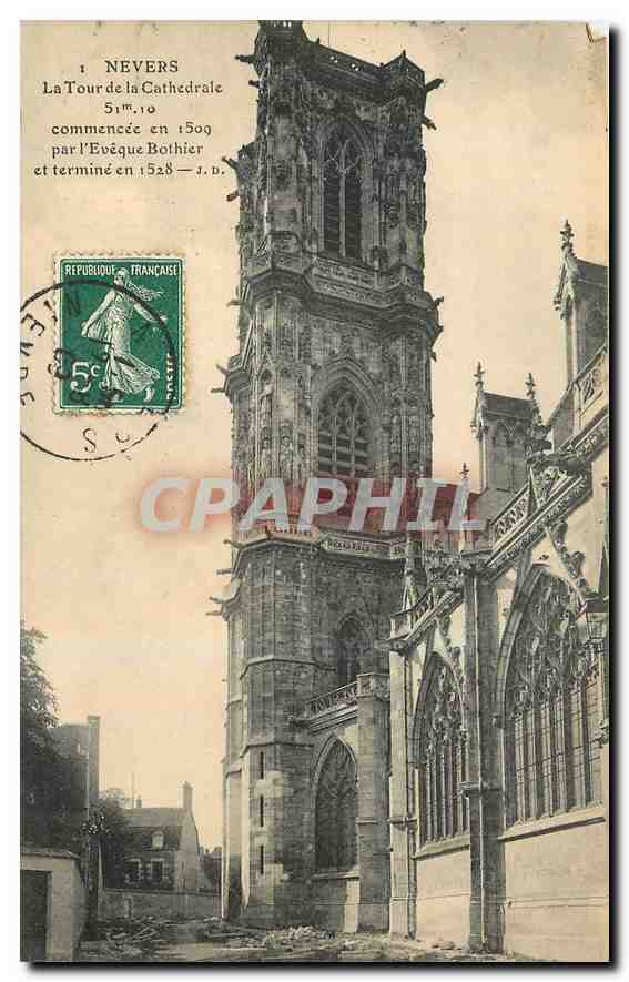 CPA Nevers La Tour de la Cathedrale 