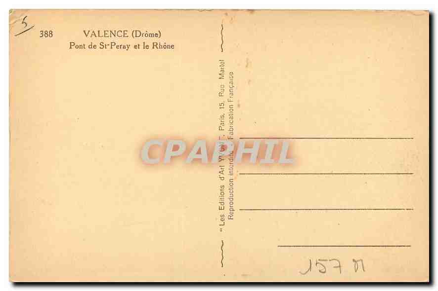 CPA Valence Drome Pont de St Peray et le Rhone  — Back