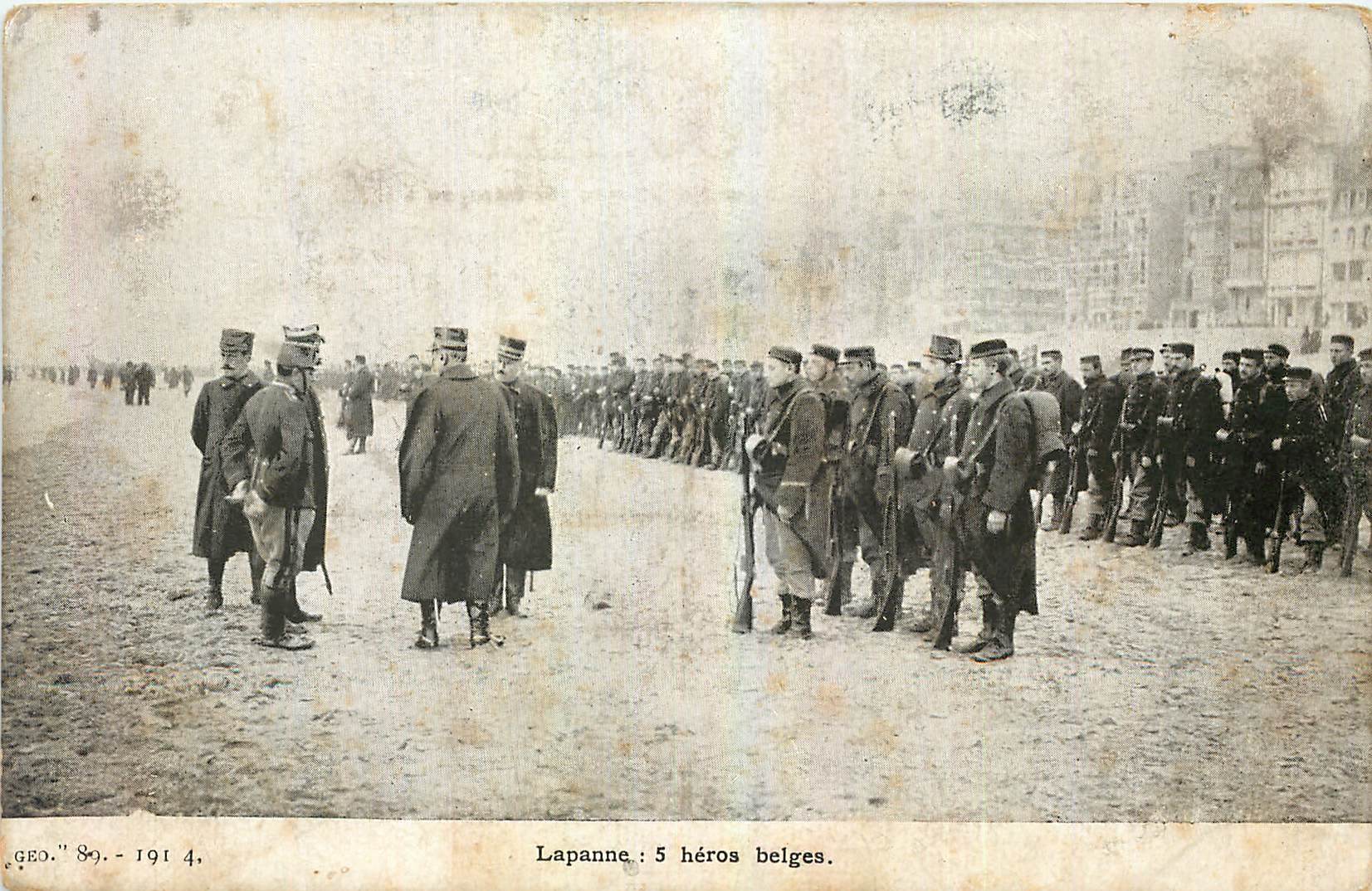CPA Lapanne heros belges Militaria