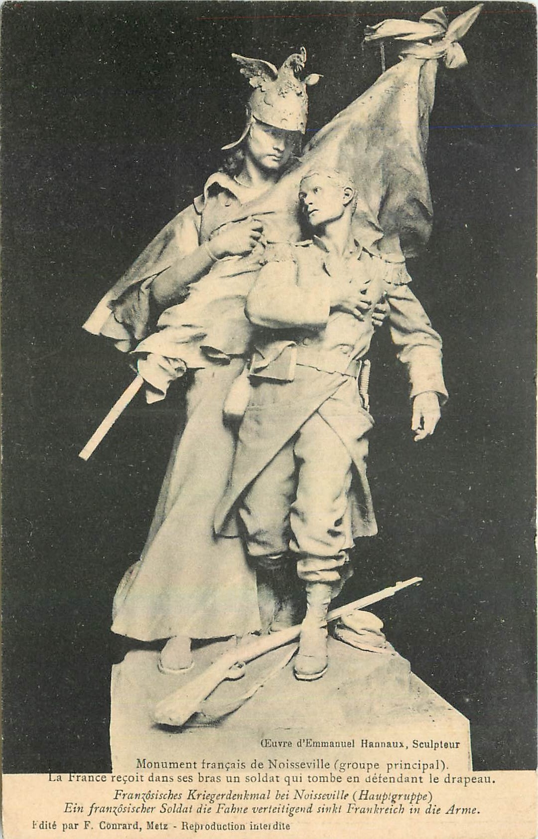 CPA Oeuvre d'Emmanuel Hannaux Monument francais de Noisseville 