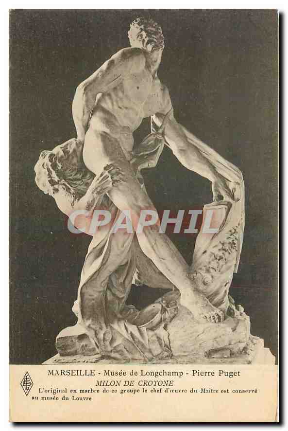 CPA Marseille Musee de Longchamp Pierre Puget Milon de Crotone 