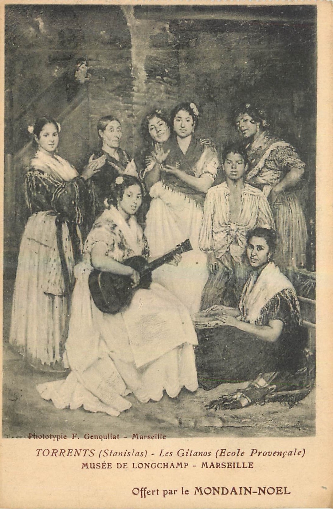 CPA Torrents Stanislas Les Gitanos Ecole Provencale Marseille Musee de Longchamp Offert par le Monda