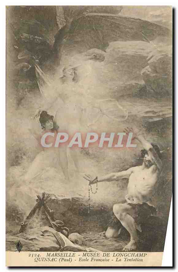 CPA Marseille Musee de Longchamp Quinsac Paul Ecole Francaise La Tentation 