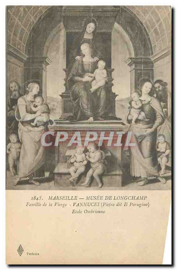 CPA Marseille Musee de Longchamp Famille de la Vierge Vannucei Pietro it II Perugino Ecole Ombrienne