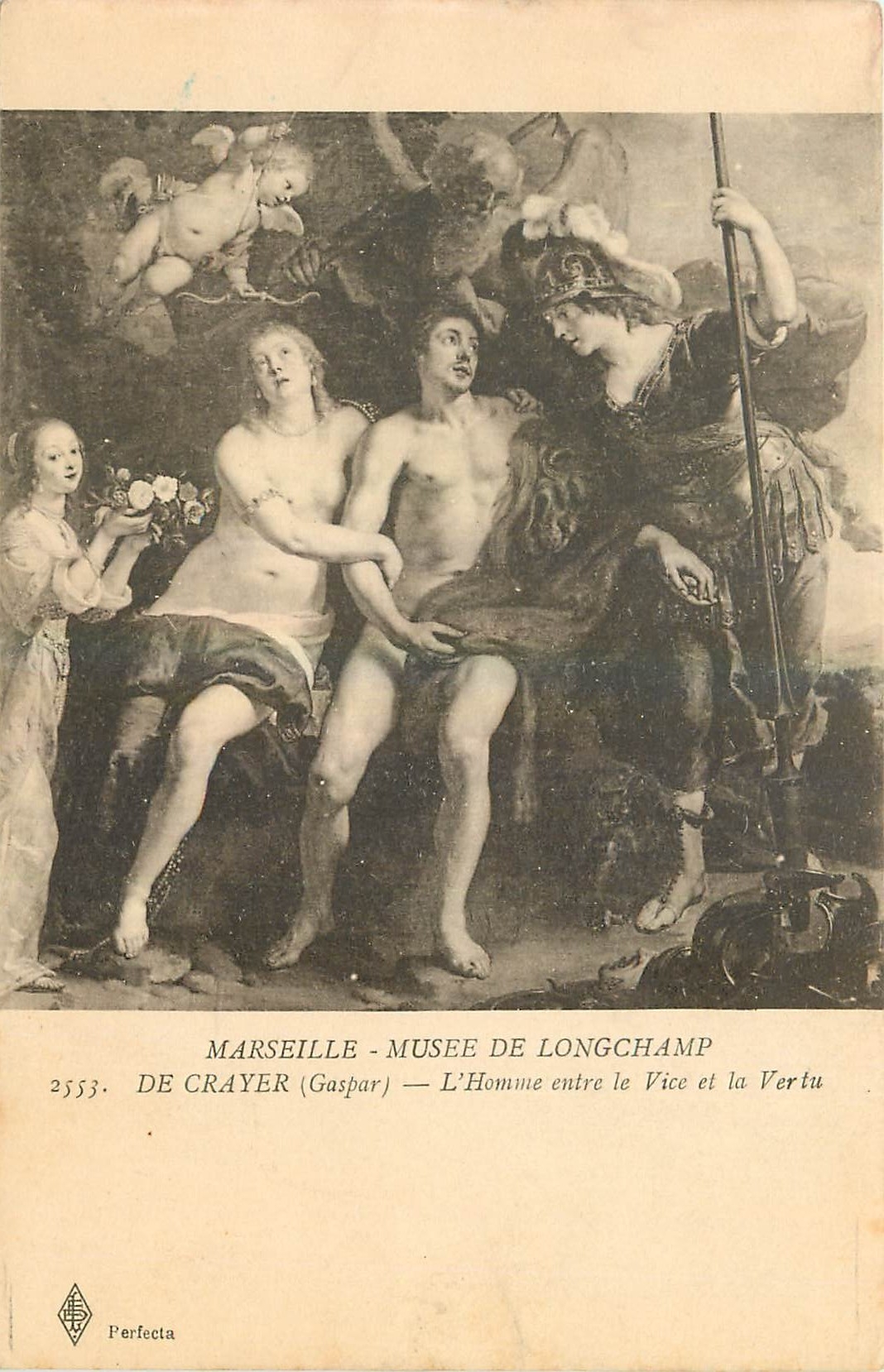 CPA Marseille Musee de Longchamp De crayer Gaspar l'Homme entre le Vice et la Vertu 