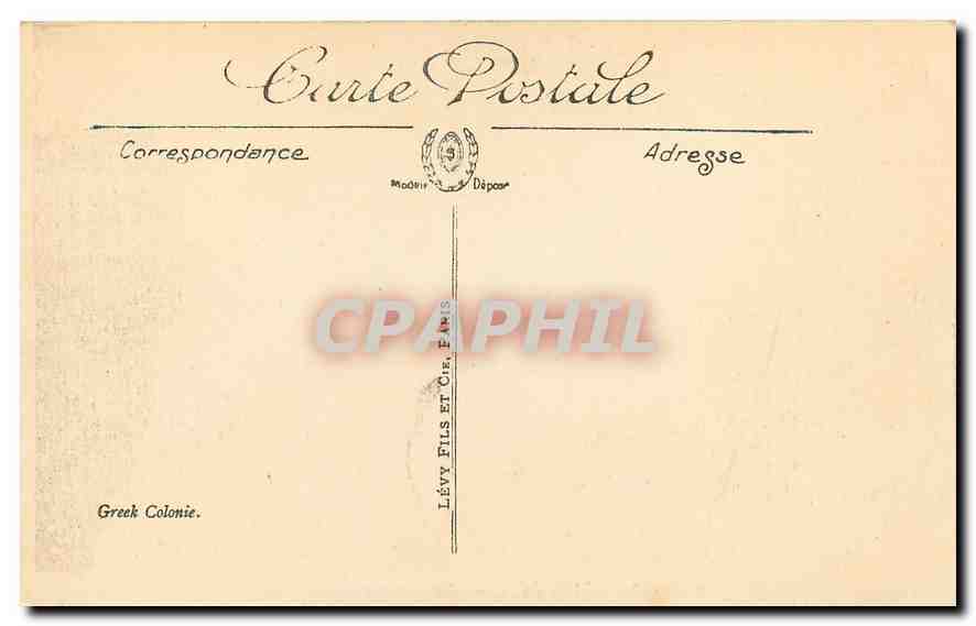 CPA Puvis de Chavannes Marseille Colonie Grecque  — Rückseite