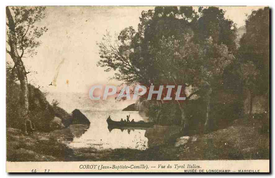 CPA Marseille Musee de Longchamp Corot Jean Baptiste Camille Vue du Tyrol Italien 